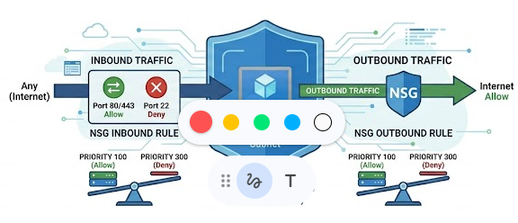 🌐 Azure VM Inbound & Outbound Traffic Yönetimi (NSG Kuralları)